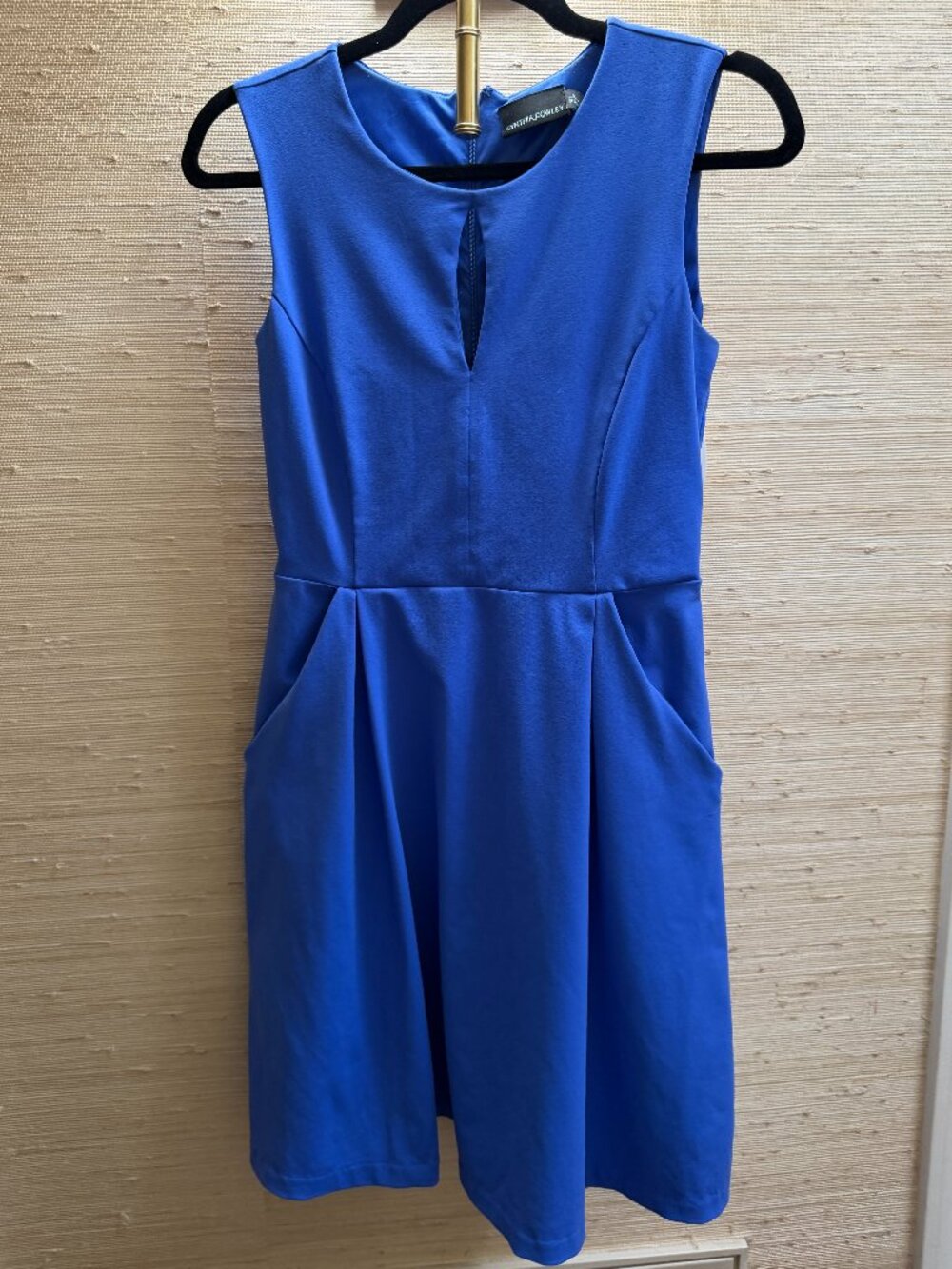 Cynthia Rowley Cobalt Blue Fit & Flare Dress Pockets Size S